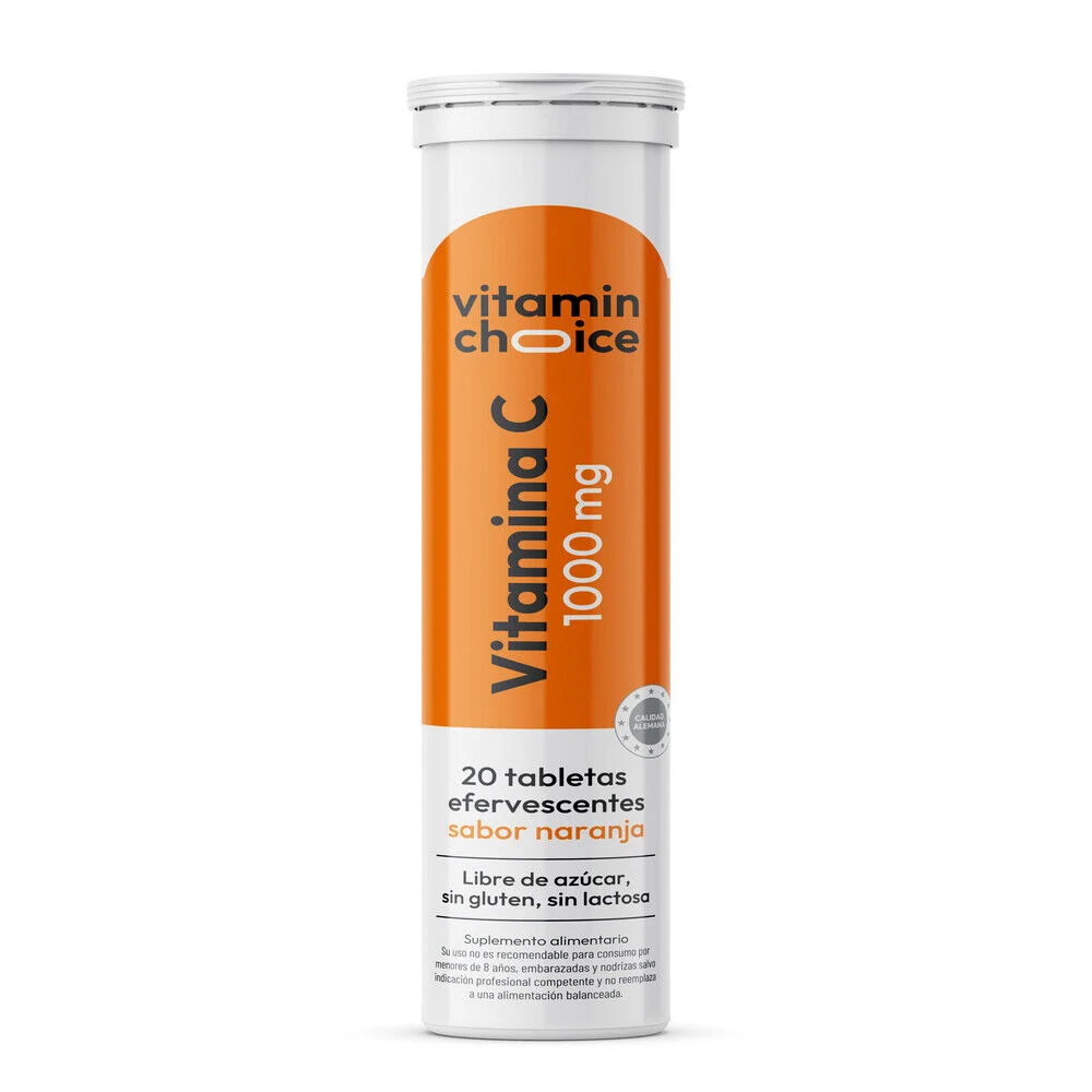 Vitamin Choice Vitamina C 1000 mg 20 Tabletas Efervescentes Naranja