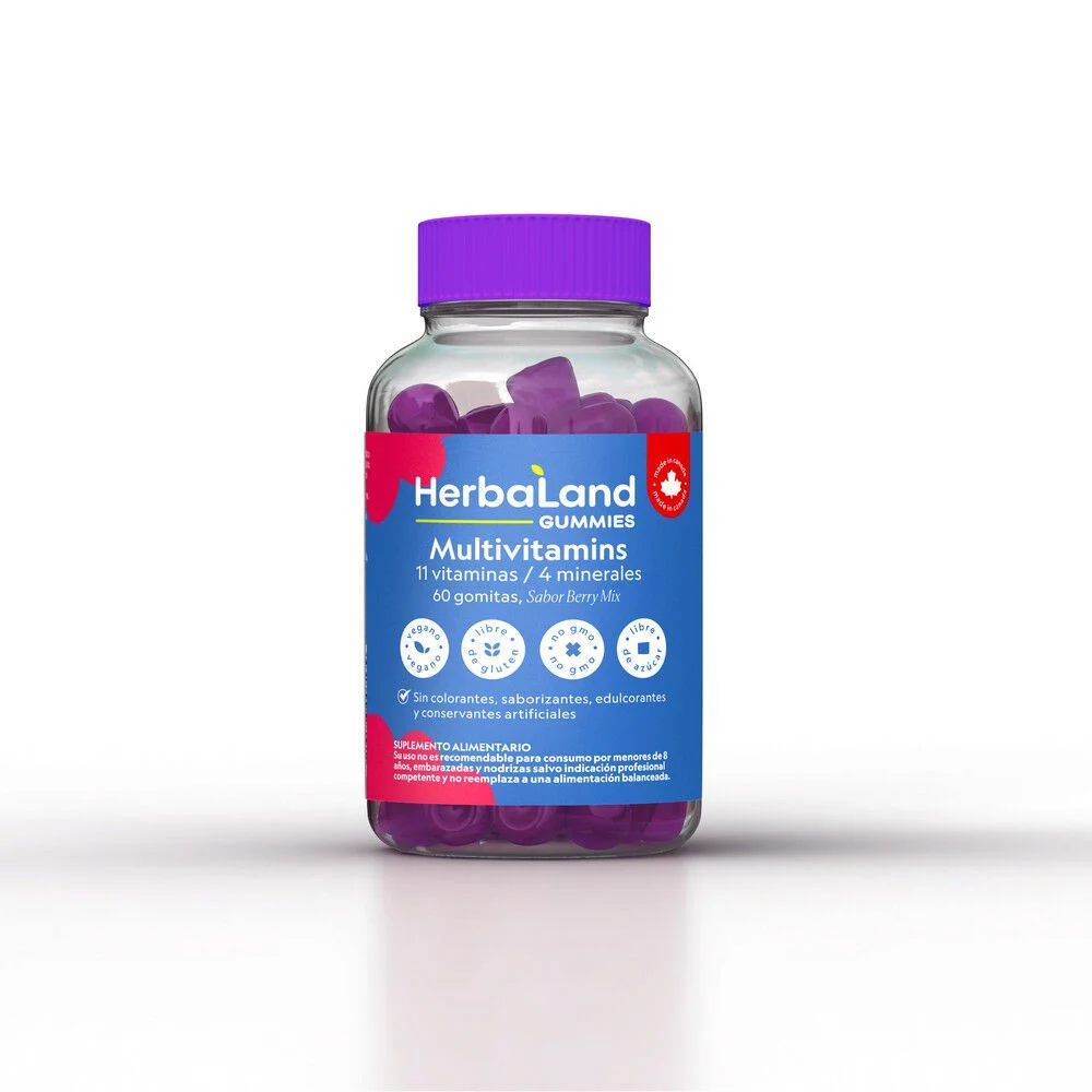 HerbaLand Gummies Multivitamins 60 Gomitas - Berry Mix