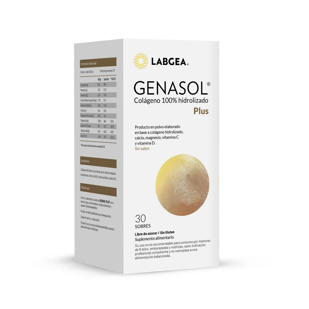 LABGEA Genasol Colágeno 100% Hidrolizado Plus 30 Sobres