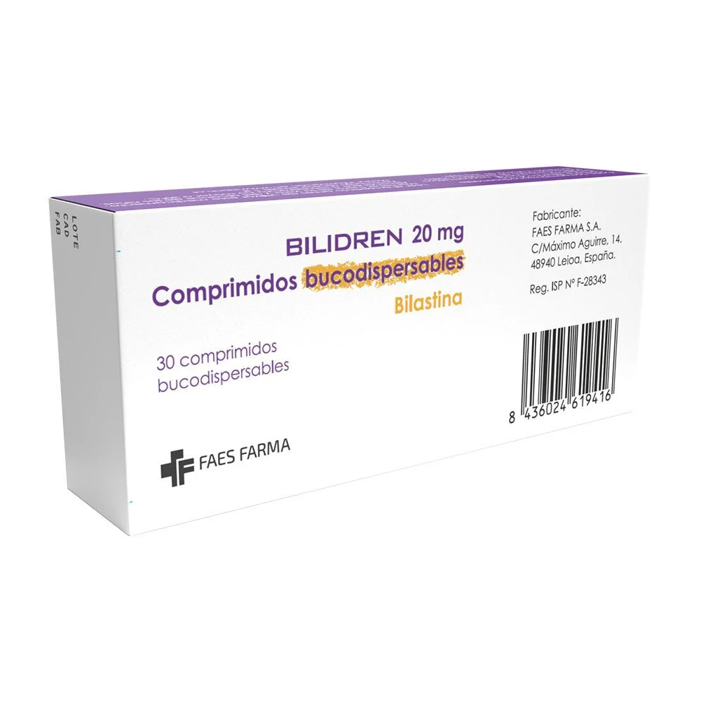 Bilidren 20 mg x 30 Comprimidos Bucodispersables - Bilastina