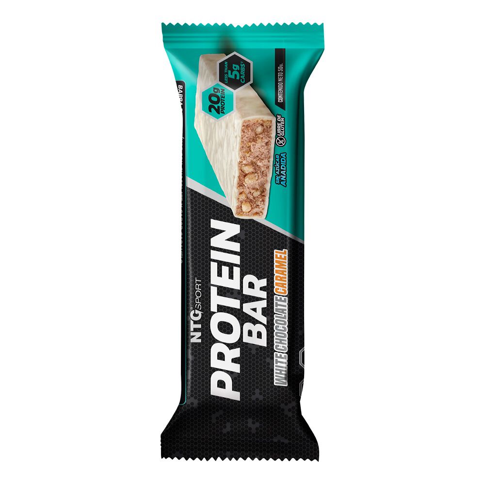 NTG Sport Protein Bar White Chocolate Caramel 50 g - 20g Proteína
