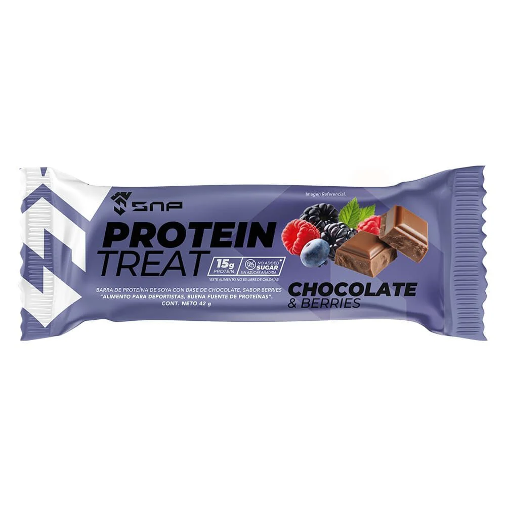 SNP Protein Treat Chocolate Berries 12 Unidades - Barra de Proteína 42 g