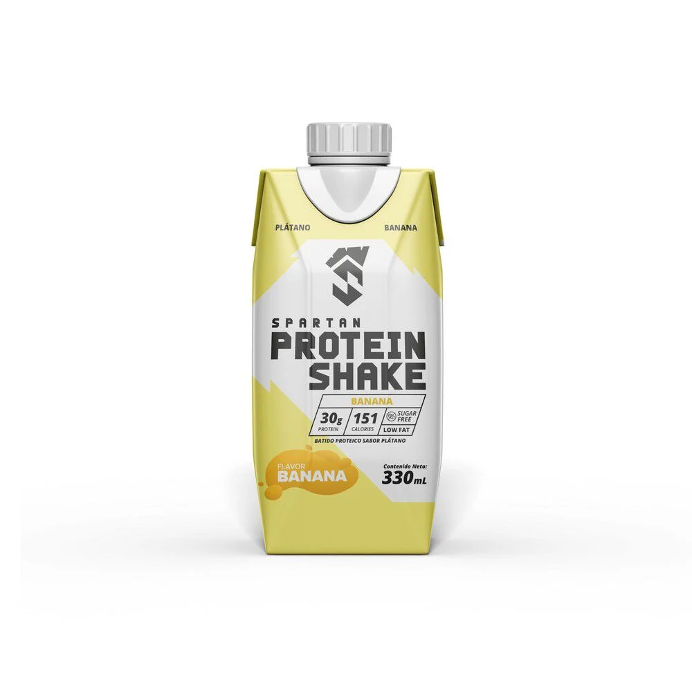 Spartan Protein Shake Banana 330 ml - Batido Proteico Sin Azúcar