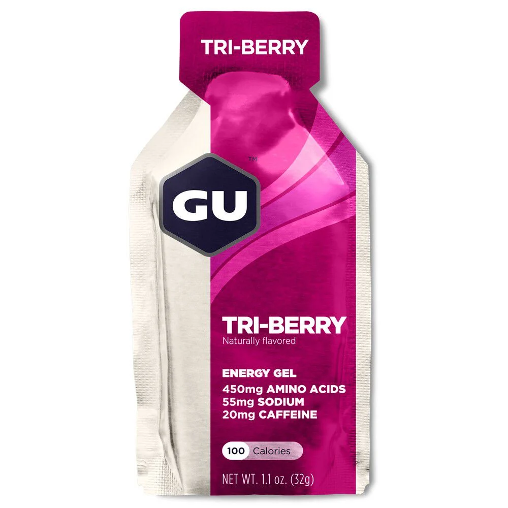 GU Gel Energizante Tri-Berry 32 g con Cafeína