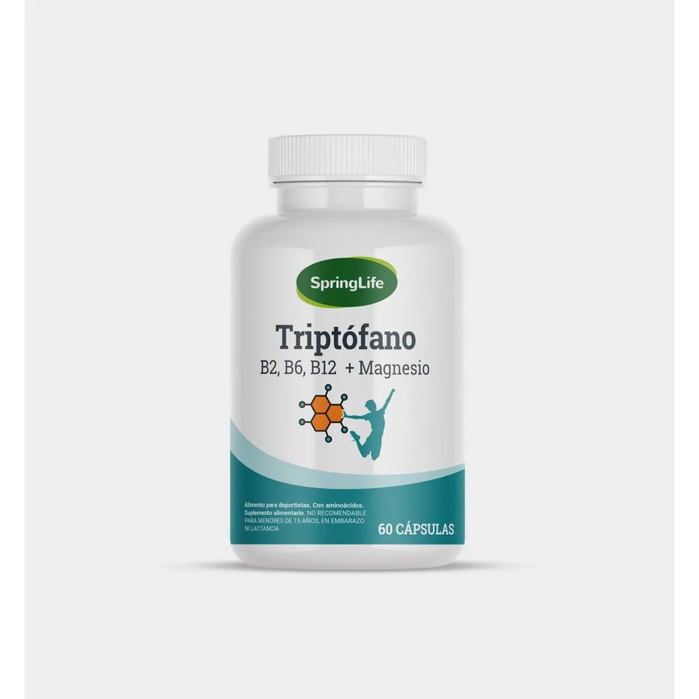 SpringLife Triptófano B2, B6, B12 + Magnesio 60 Cápsulas