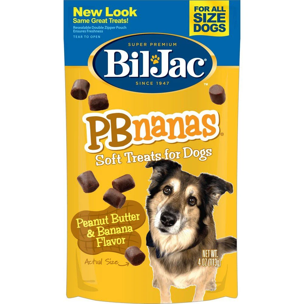 Bil-Jac PBnanas Soft Treats Mantequilla de Maní y Plátano 113 g