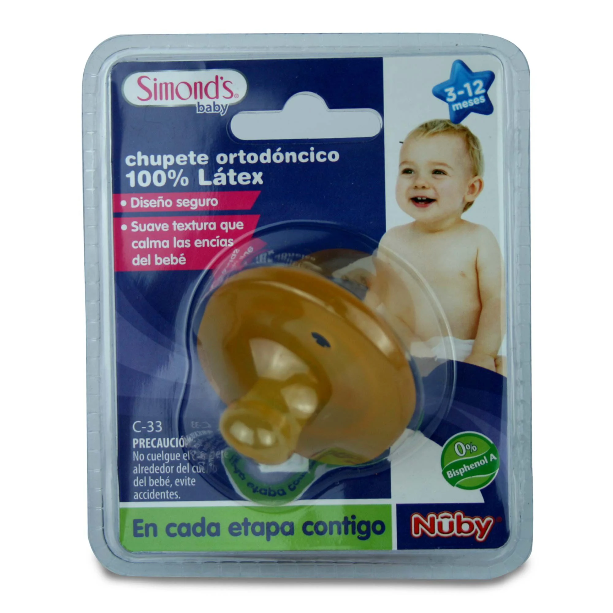 Nuby Chupete Ortodóntico 6-12 Meses