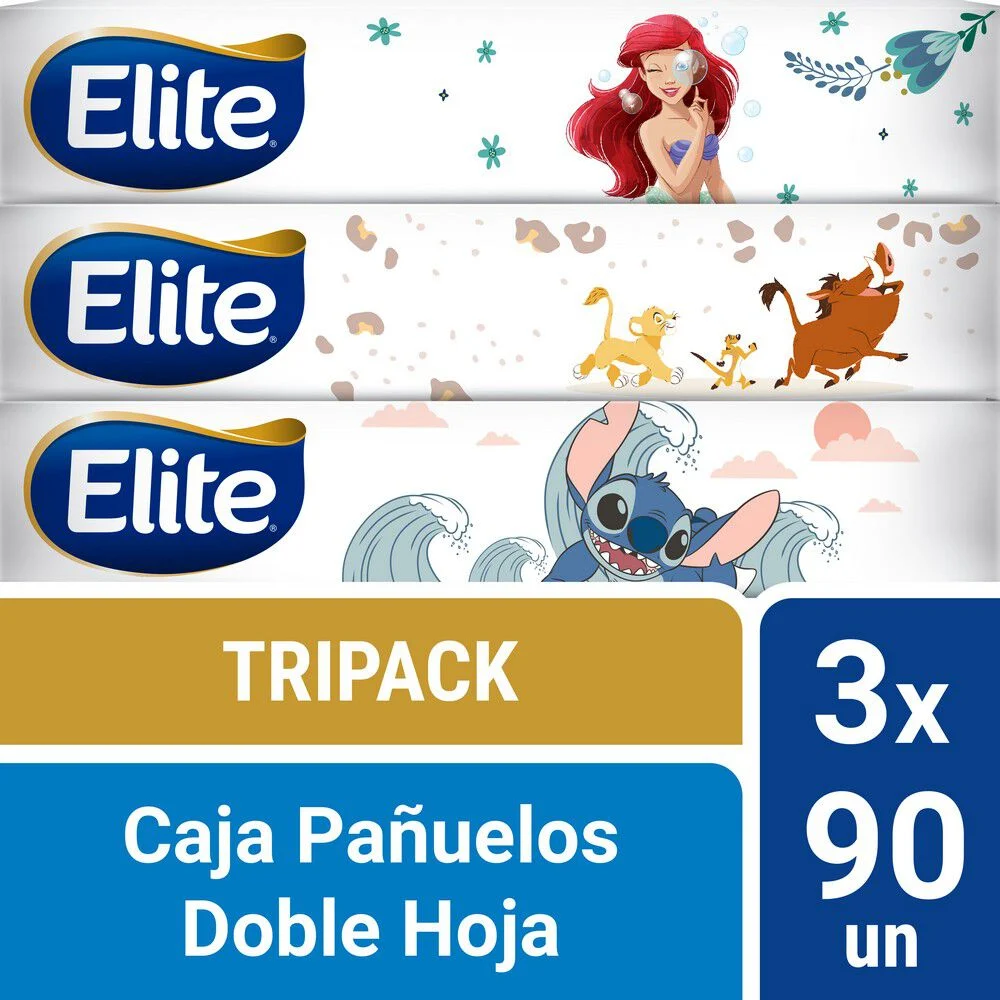 Elite Pañuelo Desechable Tripack 270 Unidades - Caja 3x90
