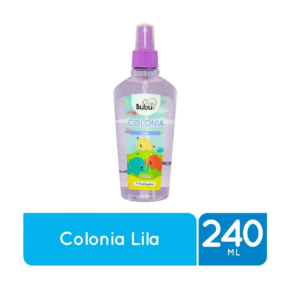 Bubu Colonia Lila 240 mL - Fragancia Hipoalergénica