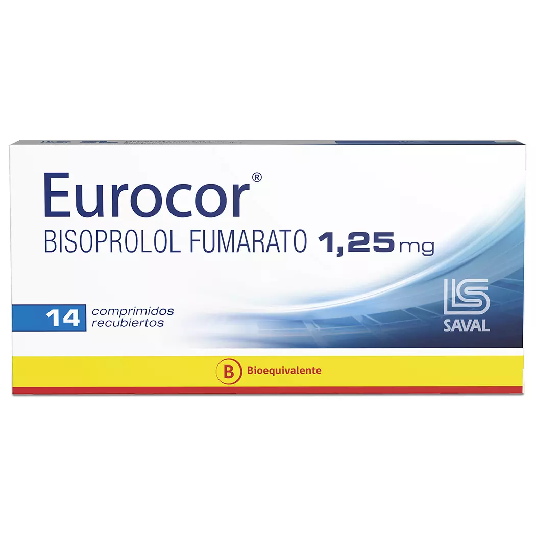 Eurocor Bisoprolol 1,25 mg 14 Comprimidos Recubiertos - Bisoprolol