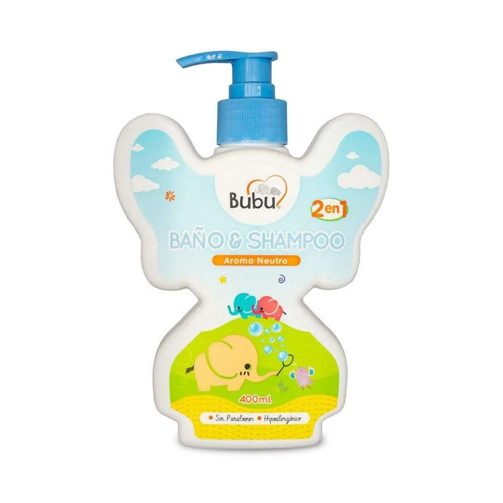 Bubu Baño & Shampoo 2 en 1 400 ml - Aroma Neutro