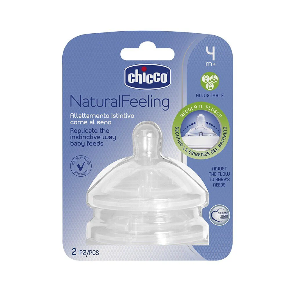 Chicco NaturalFeeling 4m+ Repuesto Tetina 2 Unidades