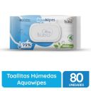Bubu AquaWipes Toallitas Húmedas 80 unidades - 99,9% Agua