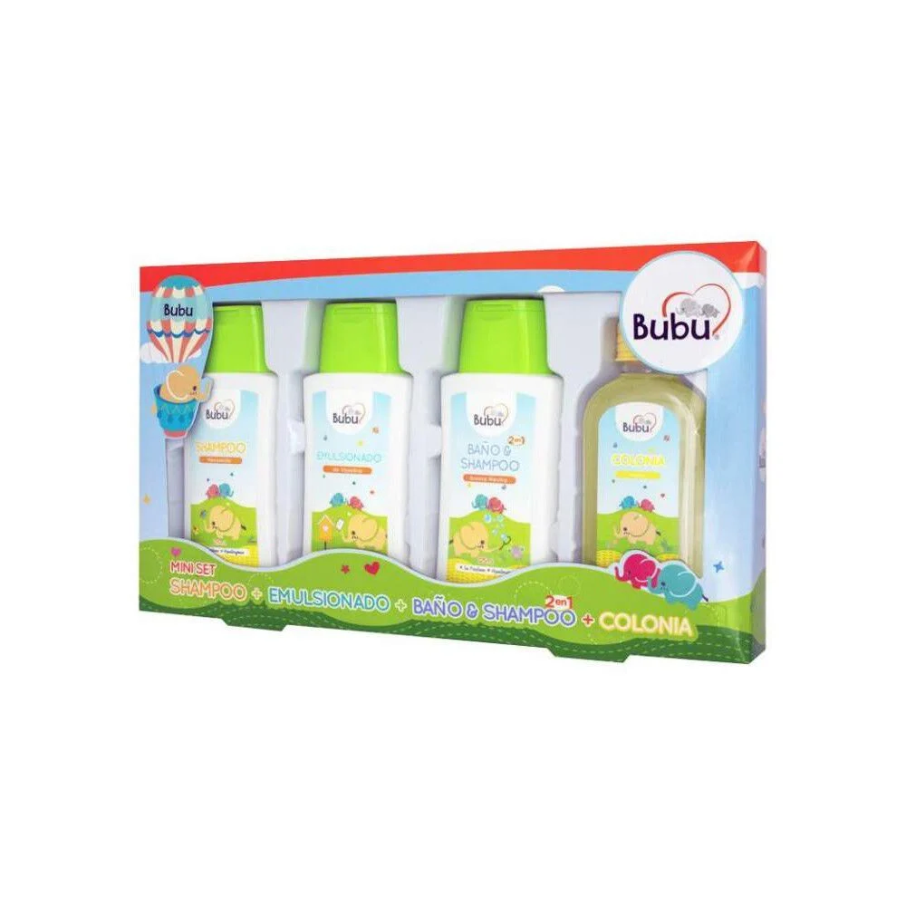 Bubu Mini Set Shampoo + Emulsionado + Jabón 2en1 + Colonia