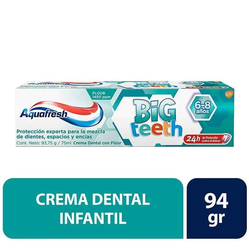 Aquafresh Big Teeth 6-8 Años 110 g