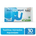 Bubu AquaWipes Toallitas Húmedas 99% Agua 30 unidades