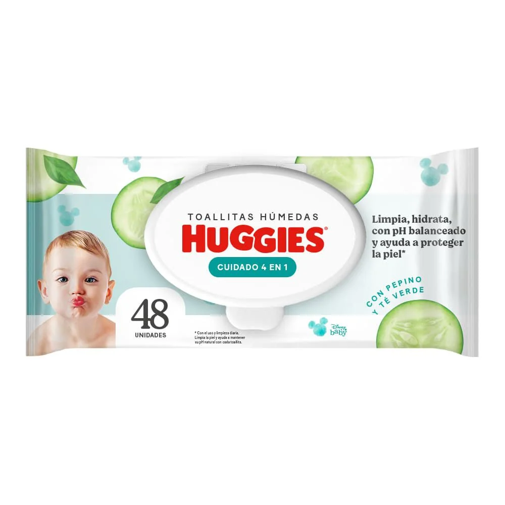 Toallas Húmedas Huggies Cuidado 4en1 48 Unidades