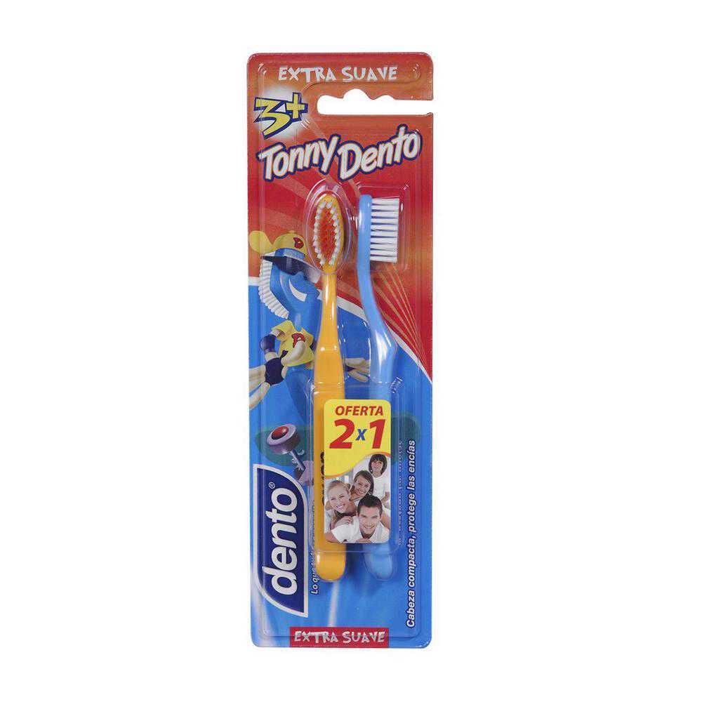 Tonny Dento Pack Cepillo Dental Infantil Extra Suave 3+ 2 Unidades