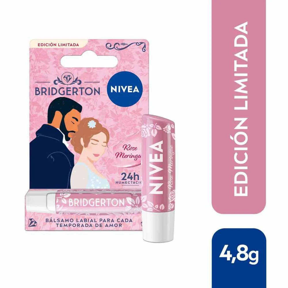NIVEA Rose Meringue Bálsamo Labial 4.8 g - Edición Limitada Bridgerton