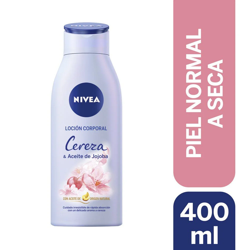 Nivea Loción Corporal Cereza & Aceite de Jojoba 400 ml