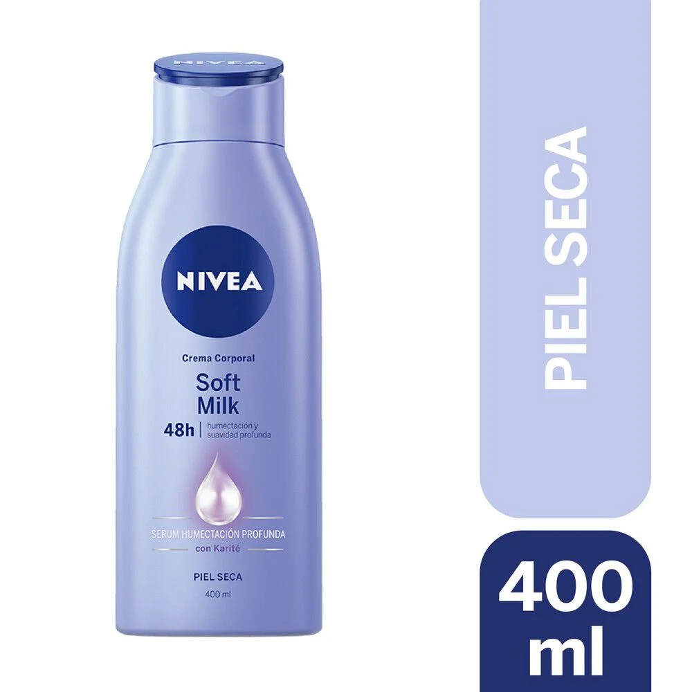 Nivea Crema Corporal Soft Milk 400 ml - Ácido Hialurónico y Karité