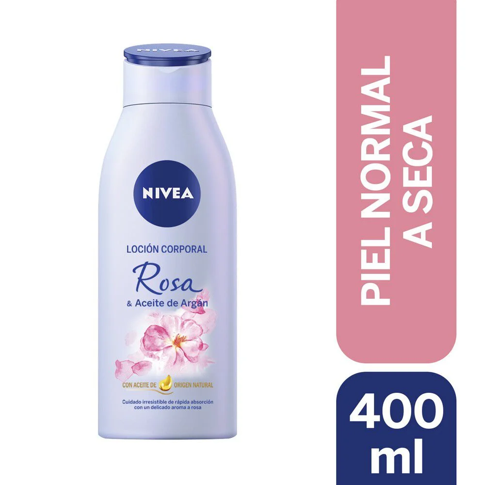 Nivea Loción Corporal Rosa & Aceite de Argán 400 ml