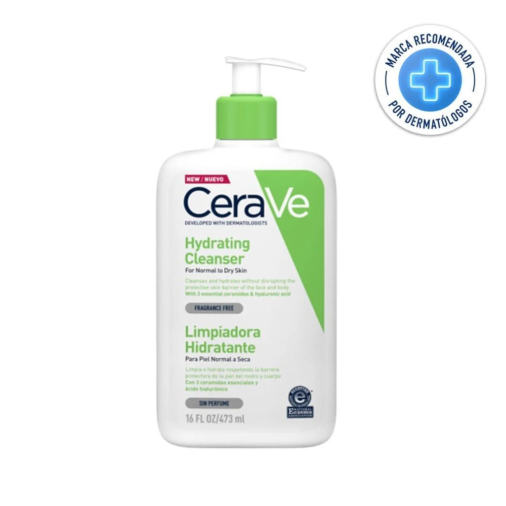 CeraVe Limpiadora Hidratante 473 ml - Piel Normal a Seca