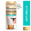 Uv Defender Crema Facial Anti-Fotoenvejecimiento Fps50 + Ácido Hialurónico Anti Brillo 40 grs