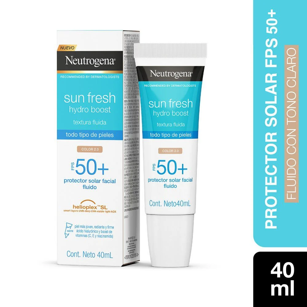 Neutrogena Sun Fresh Hydro Boost Tono Claro FPS 50+ 40 ml