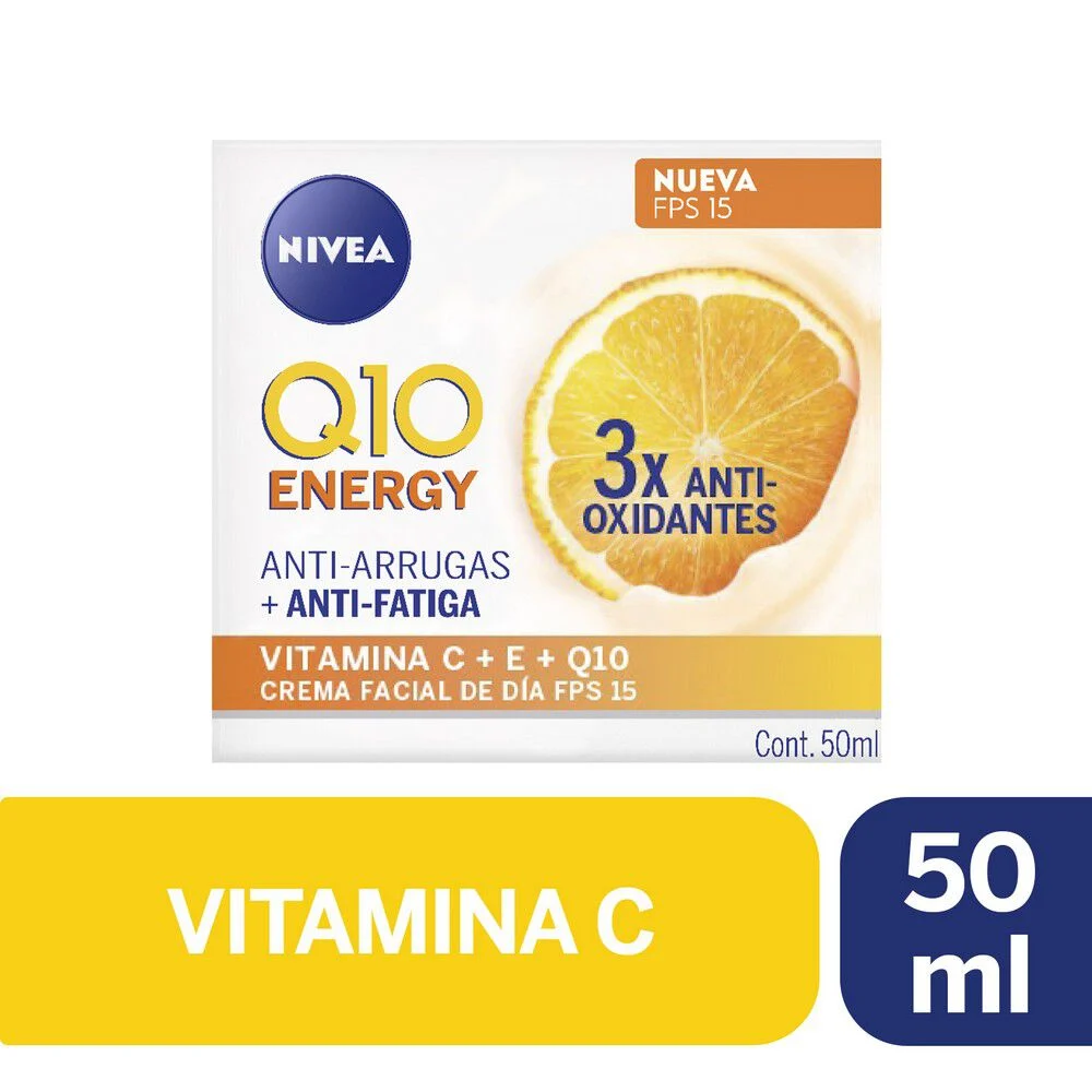 Nivea Q10 Energy Crema Facial Antiarrugas Día FPS15 50 ml