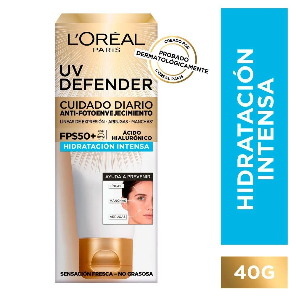L'Oréal Paris UV Defender Hidratación Intensa FPS50+ 40 g