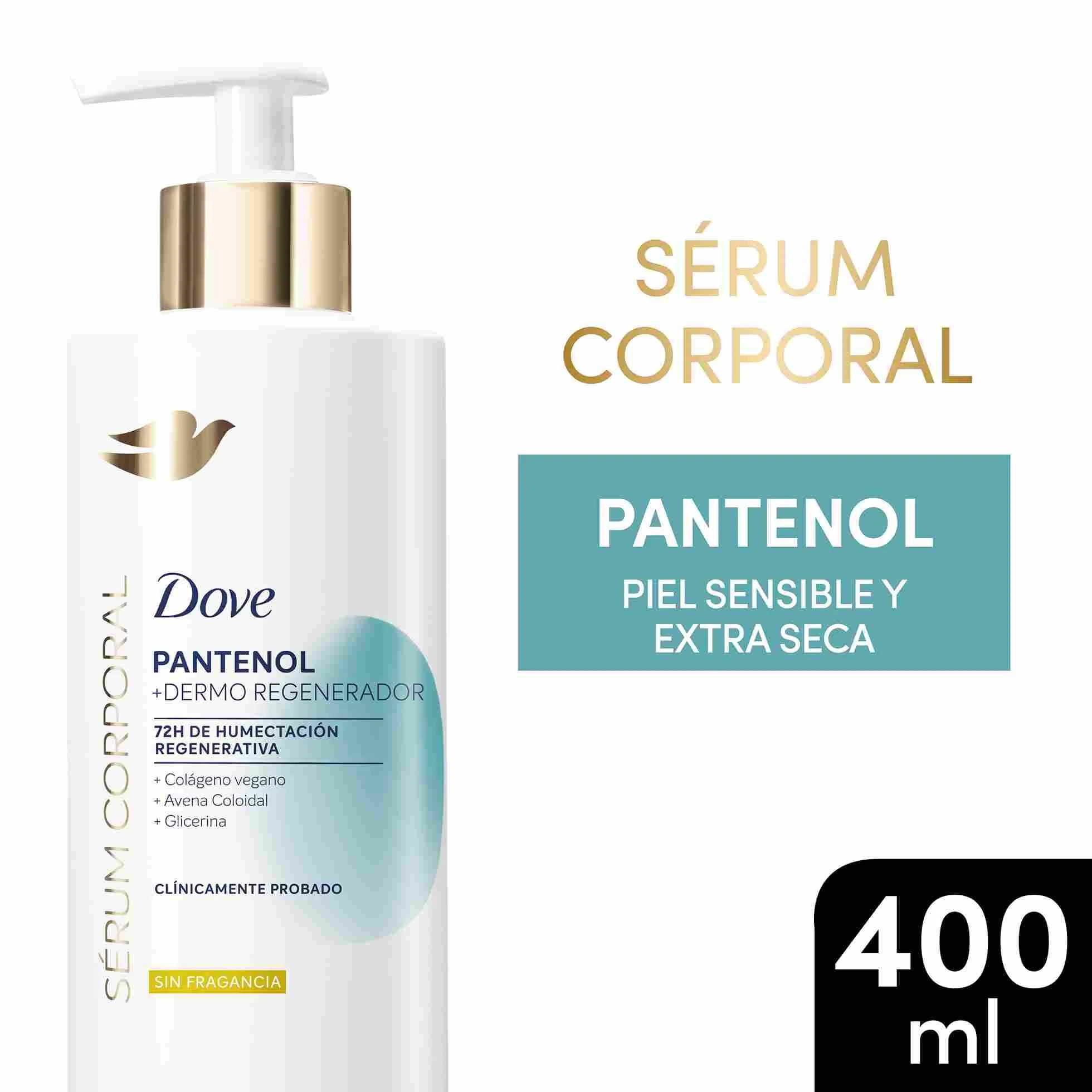 Dove Serum Corporal Pantenol Sin Fragancia 400 ml