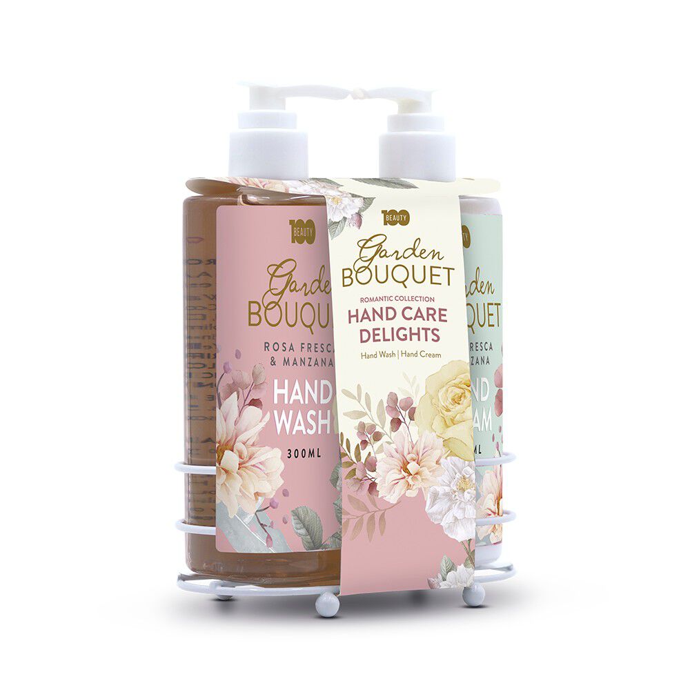 Beauty 100 Romantic Crema de Manos + Jabón Líquido 300 mL