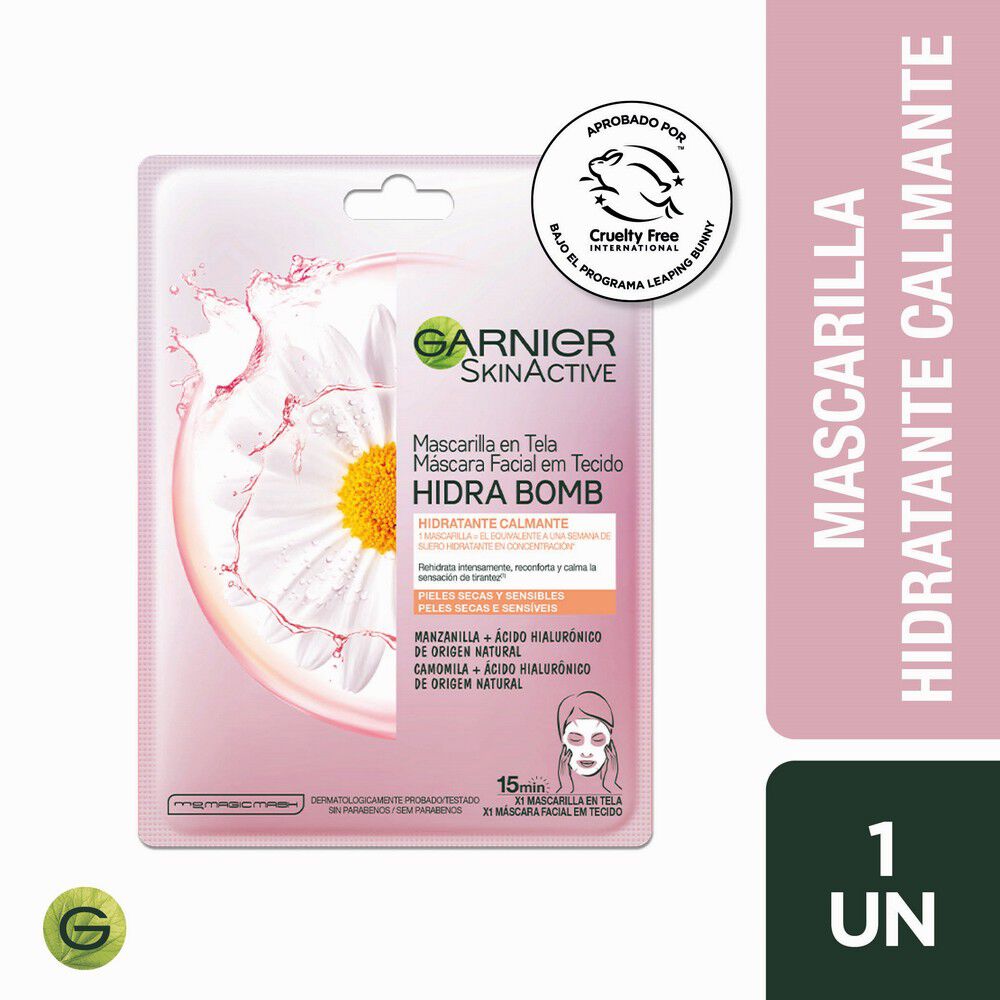 Garnier SkinActive Hidra Bomb Mascarilla Calmante Manzanilla 1 Unidad