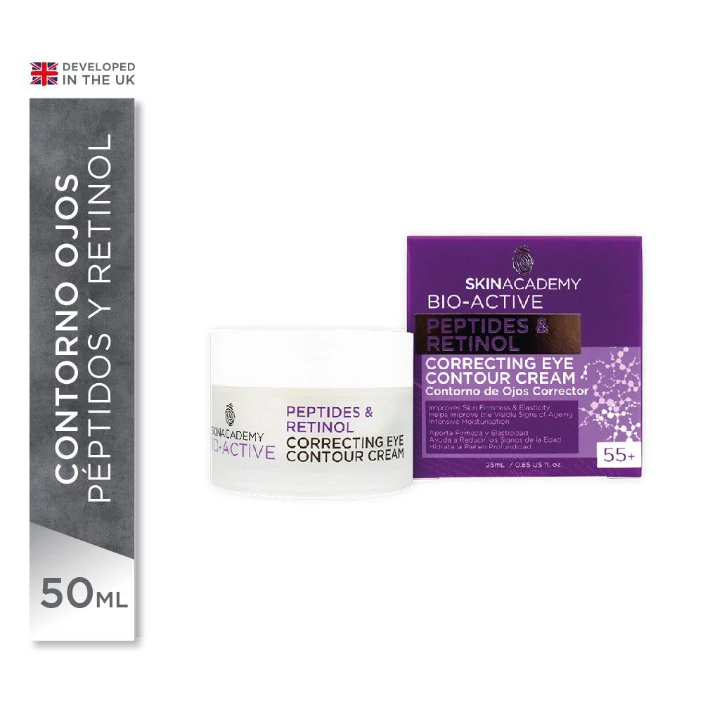 Skin Academy Bio-Active Peptides & Retinol Contorno Ojos 55+ 25 ml