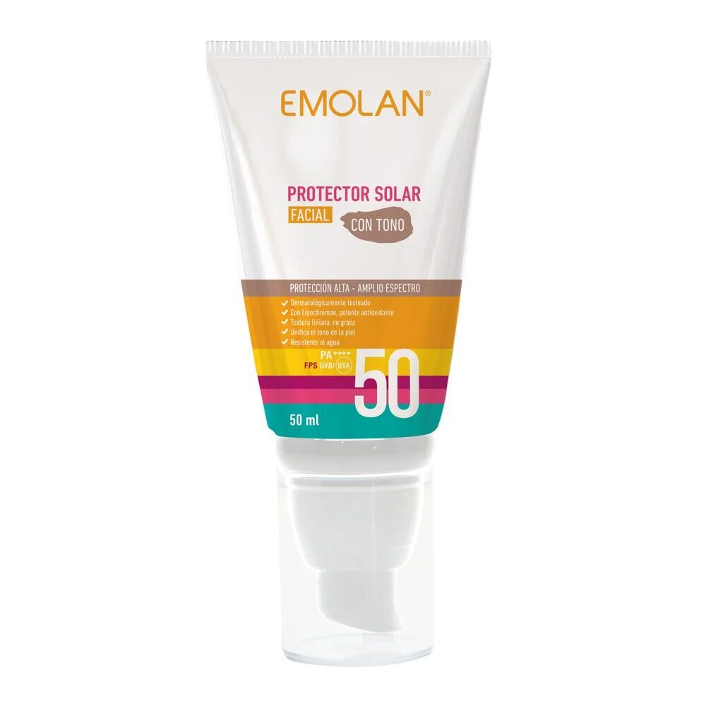 Emolan Protector Solar Facial con Tono FPS50 50 ml