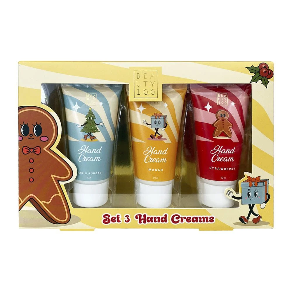 Beauty 100 Set Crema de Manos 50 ml x 3
