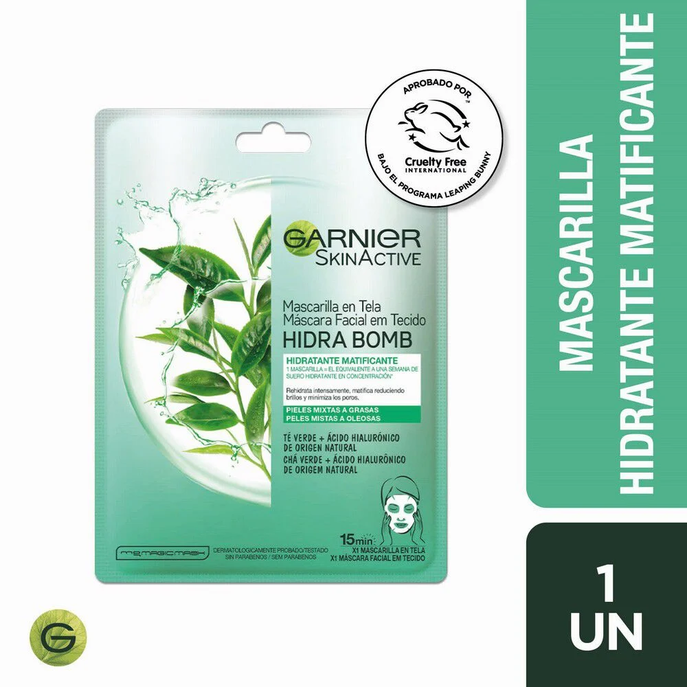 Garnier SkinActive Hidra Bomb Mascarilla Matificante 1 Unidad