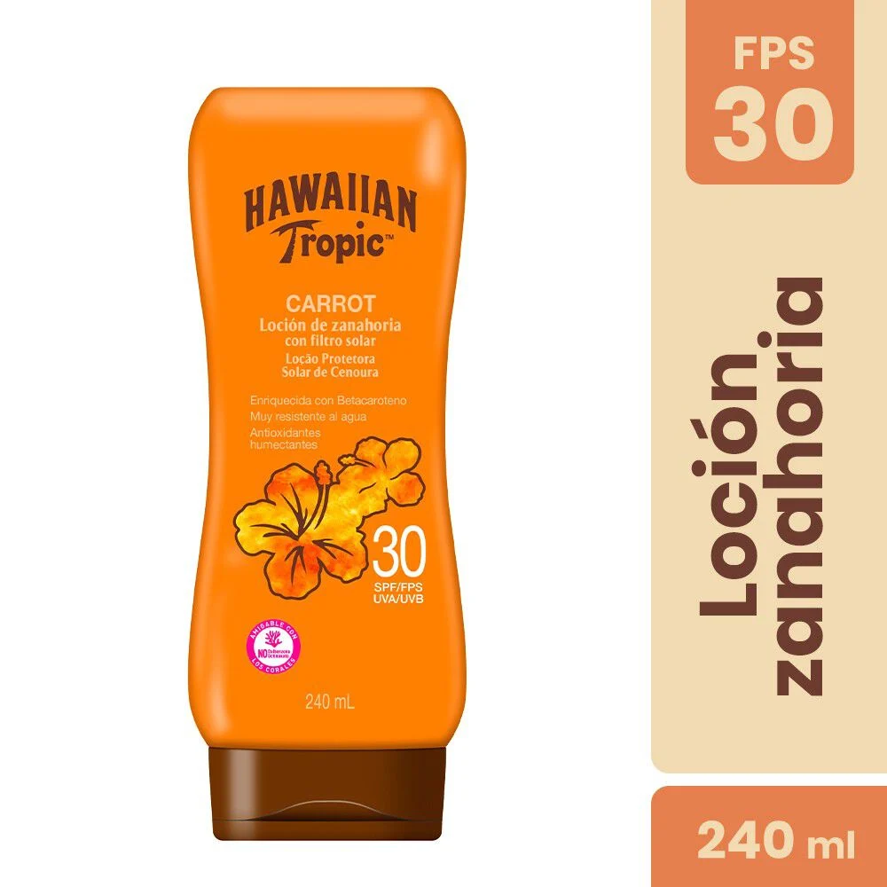 Hawaiian Tropic Zanahoria FPS 30 240 ml - Protector Solar