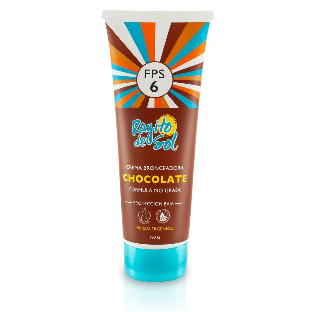 Rayito del Sol Crema Bronceadora Chocolate FPS 6 190 g