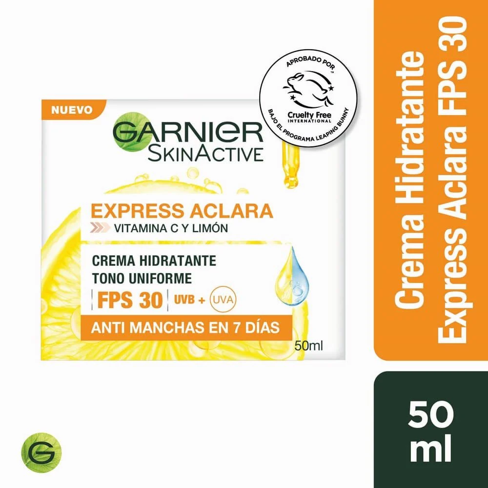 Garnier Express Aclara Crema FPS 30 x 50 mL - Vitamina C