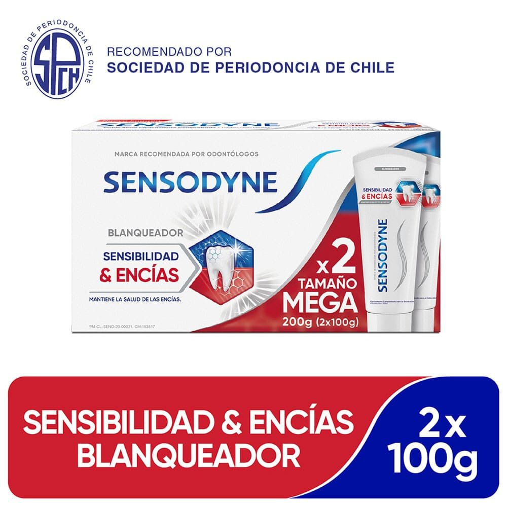 Sensodyne Repara y Protege Blanqueador Mega 2x100g - Sensibilidad Dental