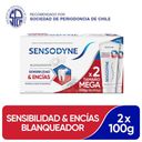 Pasta Dental Sensibilidad y Encias Blanqueadora 100Gr X2