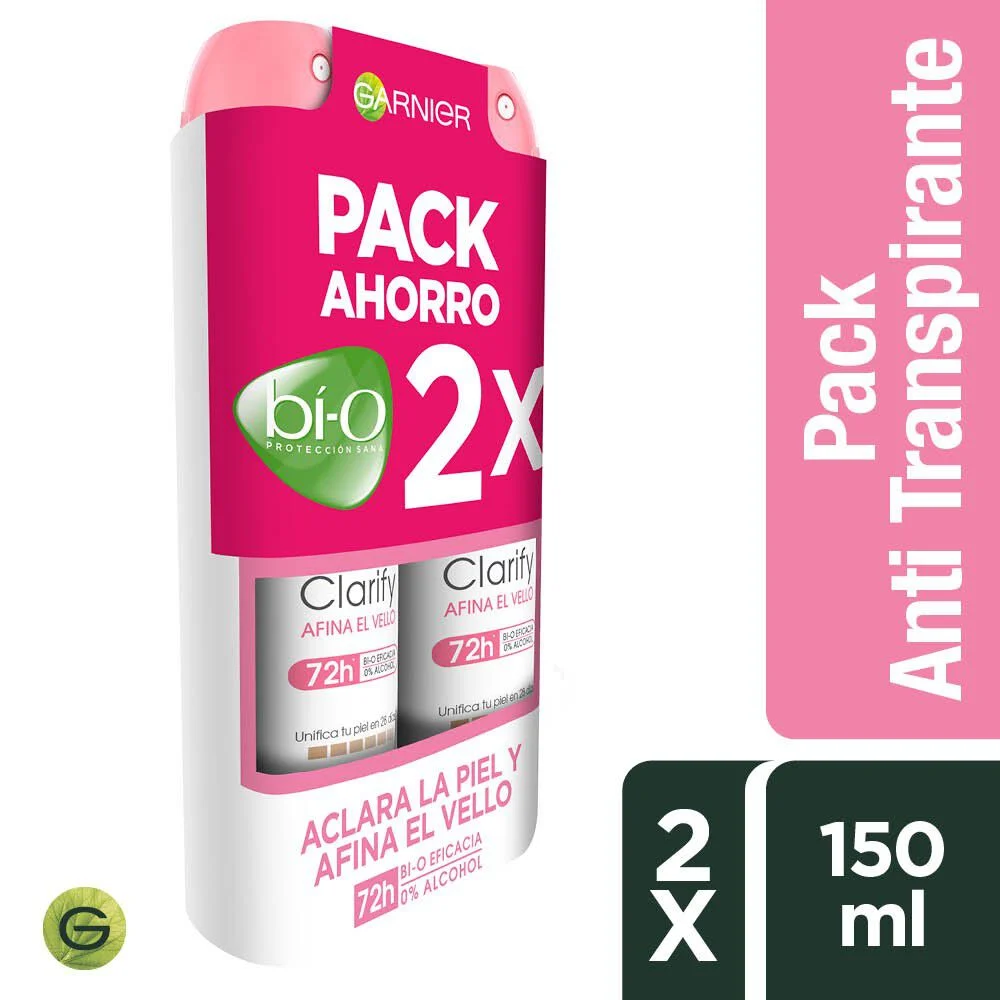 BI-O Clarify Afina el Vello Desodorante Pack 2x150 ml