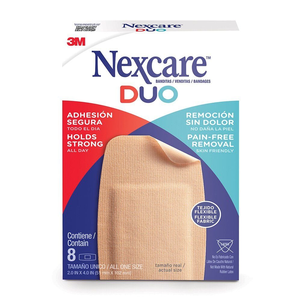 Nexcare Parche DUO Codo y Rodilla 8 Unidades
