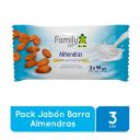 Family Set Jabón Barra Almendras 3x90 g - Pack Humectante