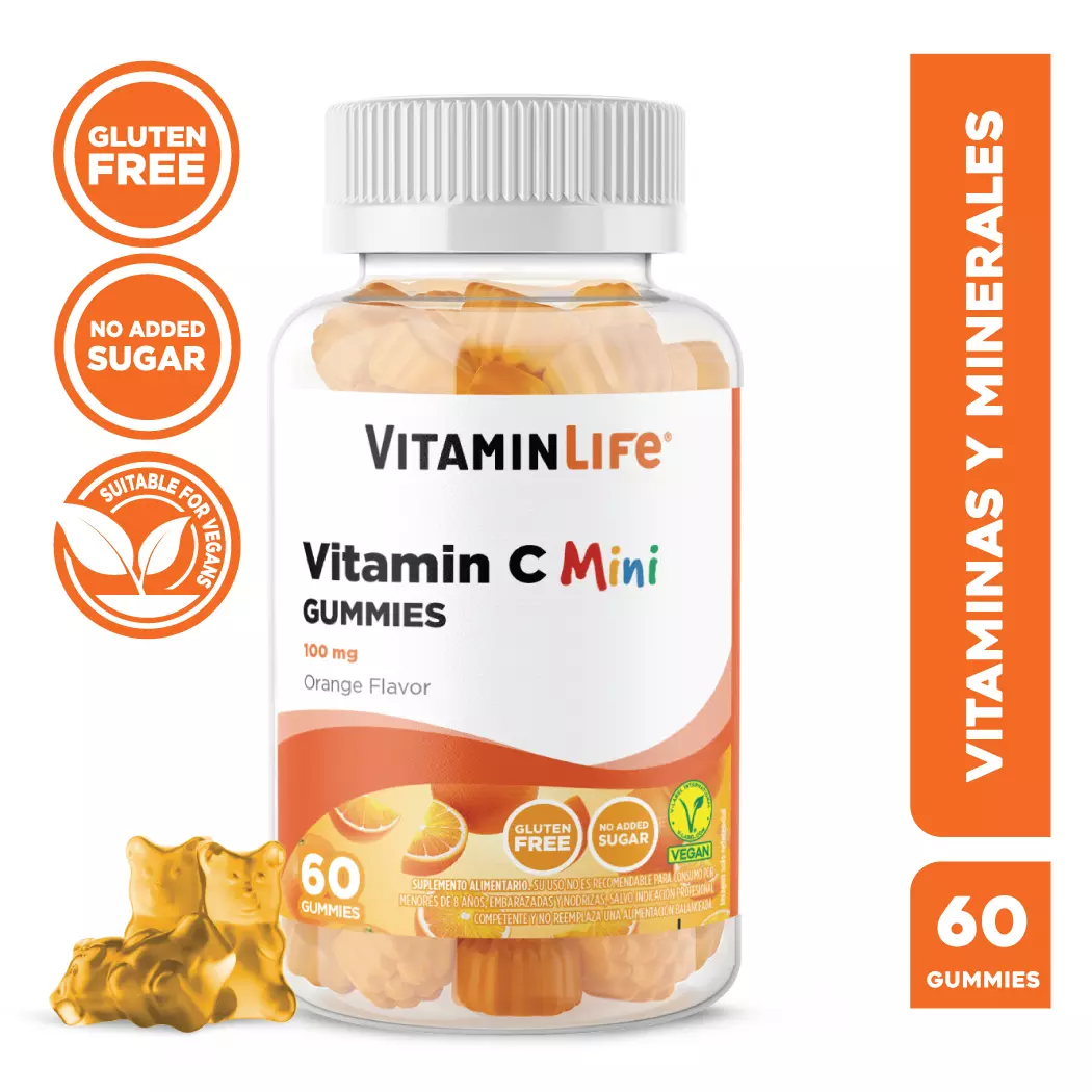VitaminLife Gummies Vitamina C Mini 100 mg 60 Gomitas