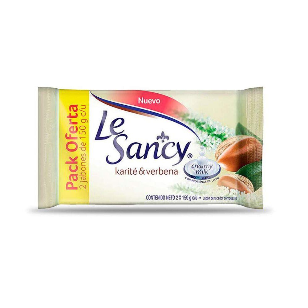 Le Sancy Jabón Barra Karité & Verbena 150g x2