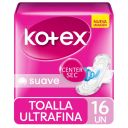 Toalla Higiénica Kotex Ultrafina Suave 16 un
