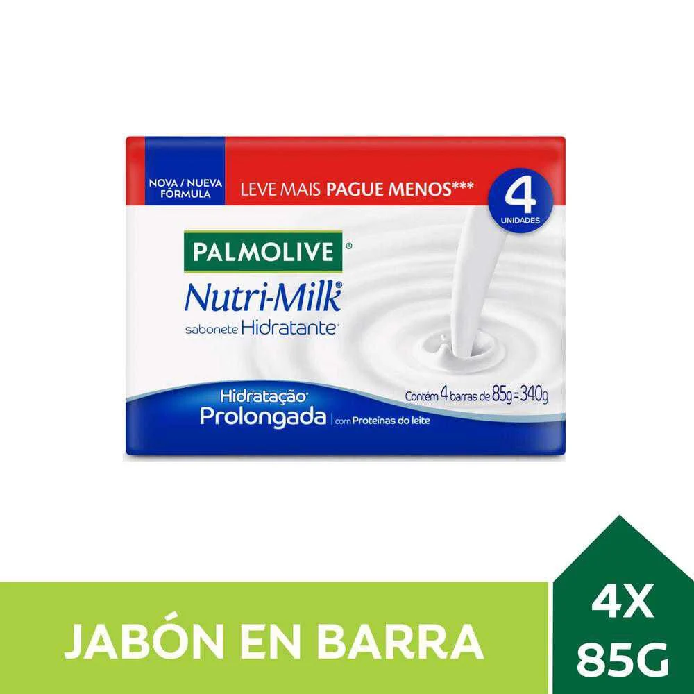 Palmolive Nutri-Milk Jabón Hidratante 340 g - 4 Unidades